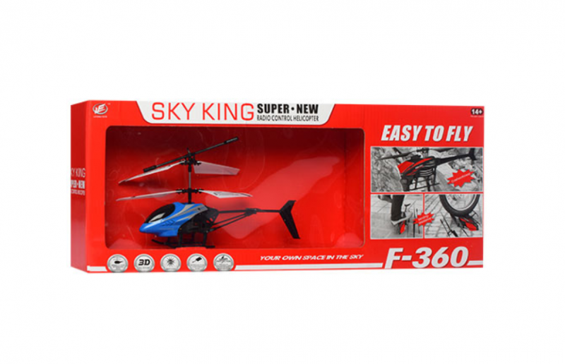 

Радиоуправляемые вертолеты Вертолет Sky King F-360,синий (PL001013)