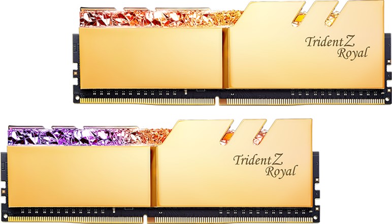 

Оперативная память G.Skill DDR4-3600 16384MB PC4-28800 (Kit of 2x8192) Trident Z Royal Gold (F4-3600C18D-16GTRG)