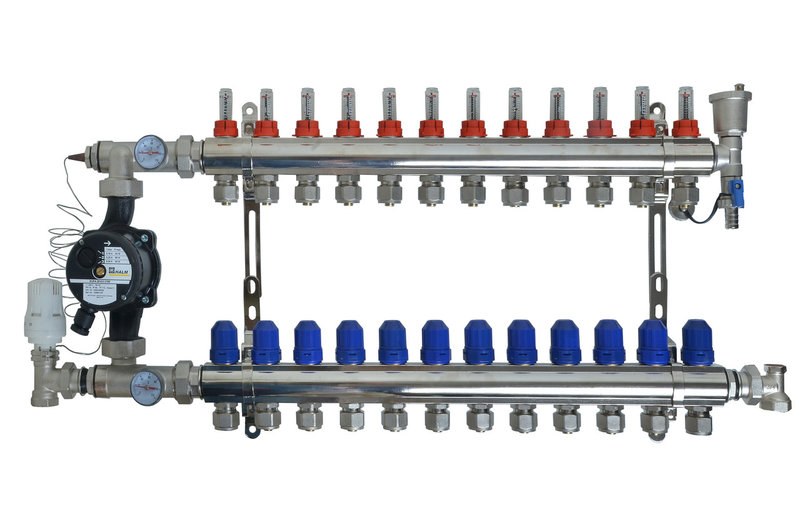 

Коллектор 12 контуров для системы теплого пола CLM Therm t011 (CM)