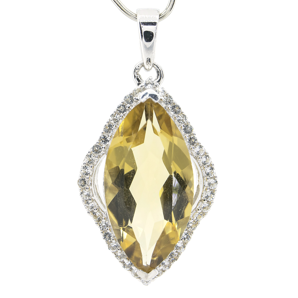 

Серебряная подвеска 925пр 3,71г с болей. гелиодором ULTIMA, топаз. 6,92к MONACO #204814.
