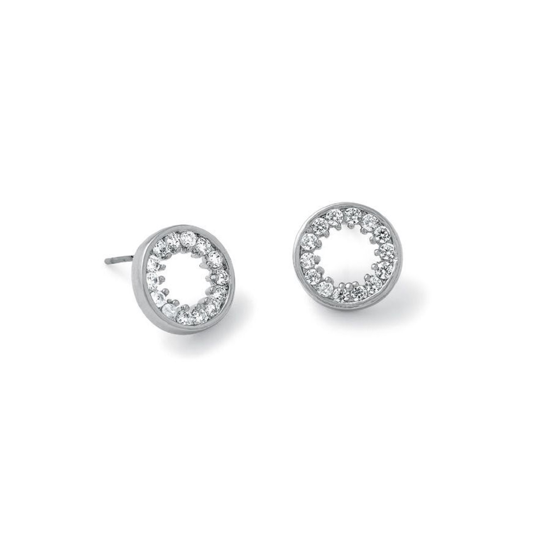 

Пуссеты-гвоздики, покрытые родием, с фианитами Honey Fashion Accessories