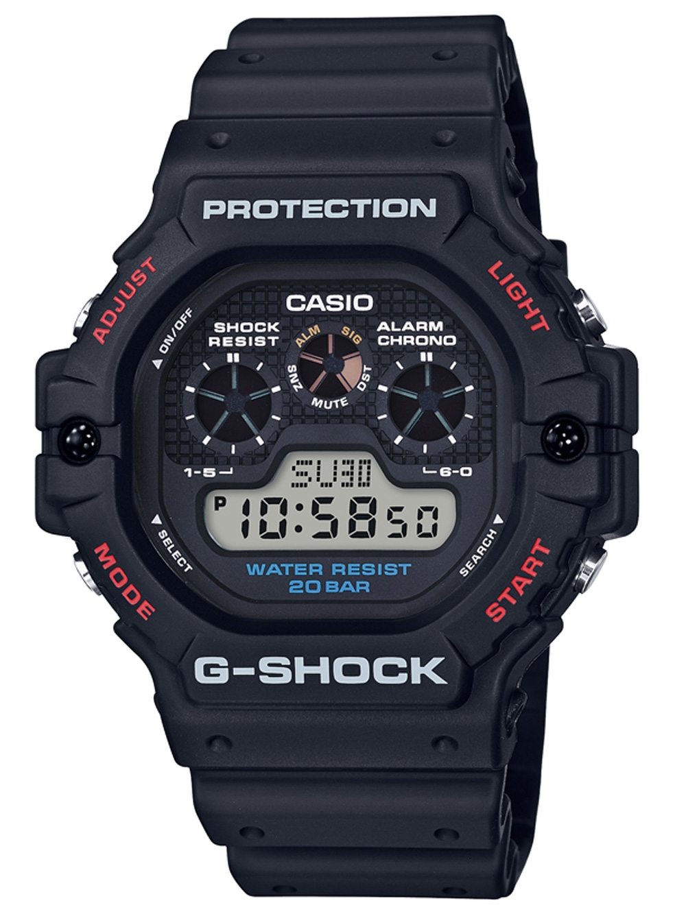 

Часы Casio DW-5900-1ER G-Shock 46mm 20ATM