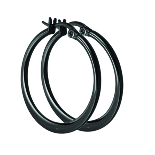 

Женские серьги ювелирная сталь круглые Black