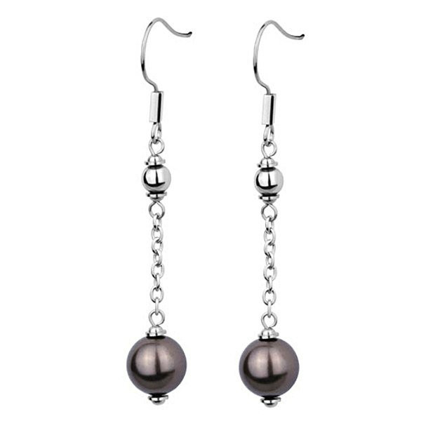 

Женские серьги подвески с жемчужиной Swarovski elements