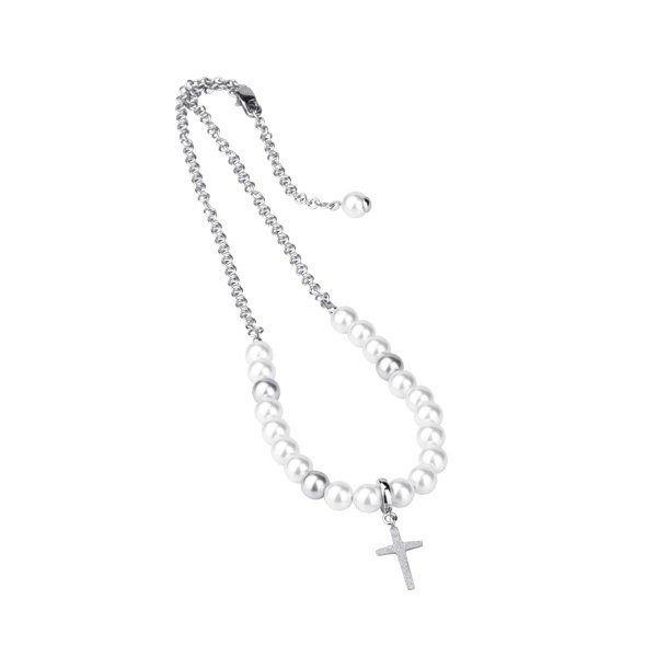 

Женское ожерелье с жемчугом Svarovski elements Steel