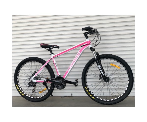 

Велосипед Toprider 680 26" алюминиевая рама, Бело-розовый