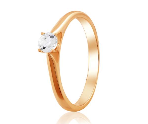 

Кольцо золотое с камнем SWAROVSKI Zirconia, КД4240SW, 17 размер