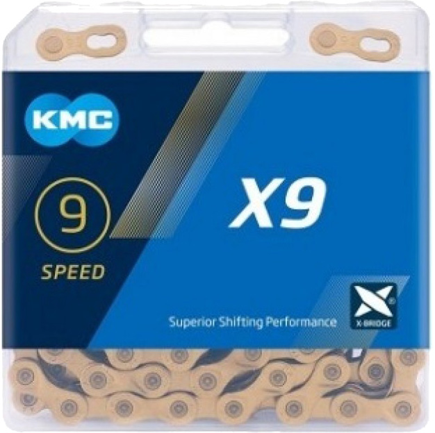 

Цепь велосипедная KMC X9 1/2х11/128х116L 9 ск. Серебристая (00853)