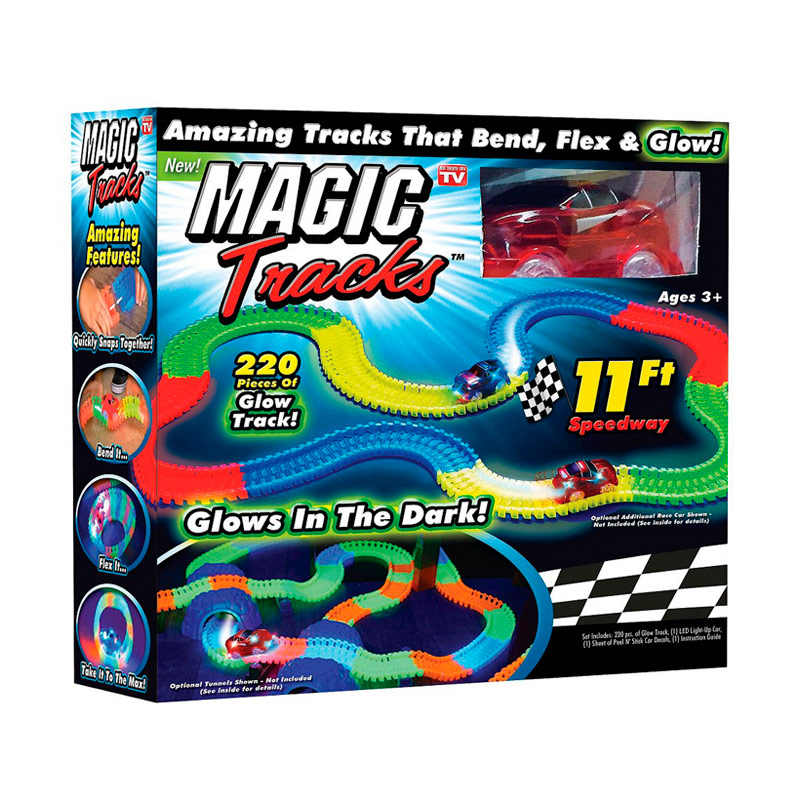 

Конструктор трек для машинок Magic Tracks 220 деталей