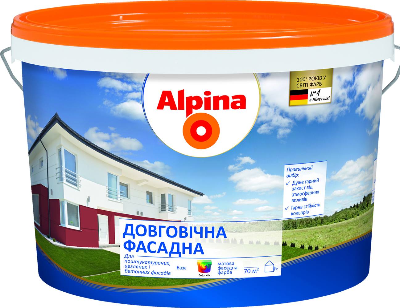 

Краска Alpina B3 "Долговечная фасадная" 9.4 л Белая (536068)