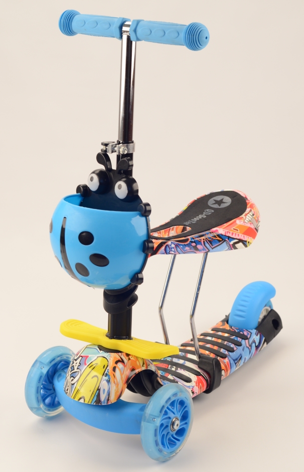 

Самокат - беговел детский с сиденьем божья коровка ScooteX Graffiti Painty