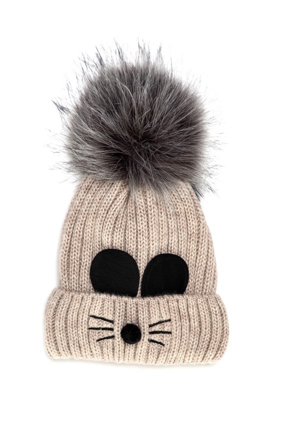 

Дитяча зимова шапка Еллі бежевий 46-50 см. Alex