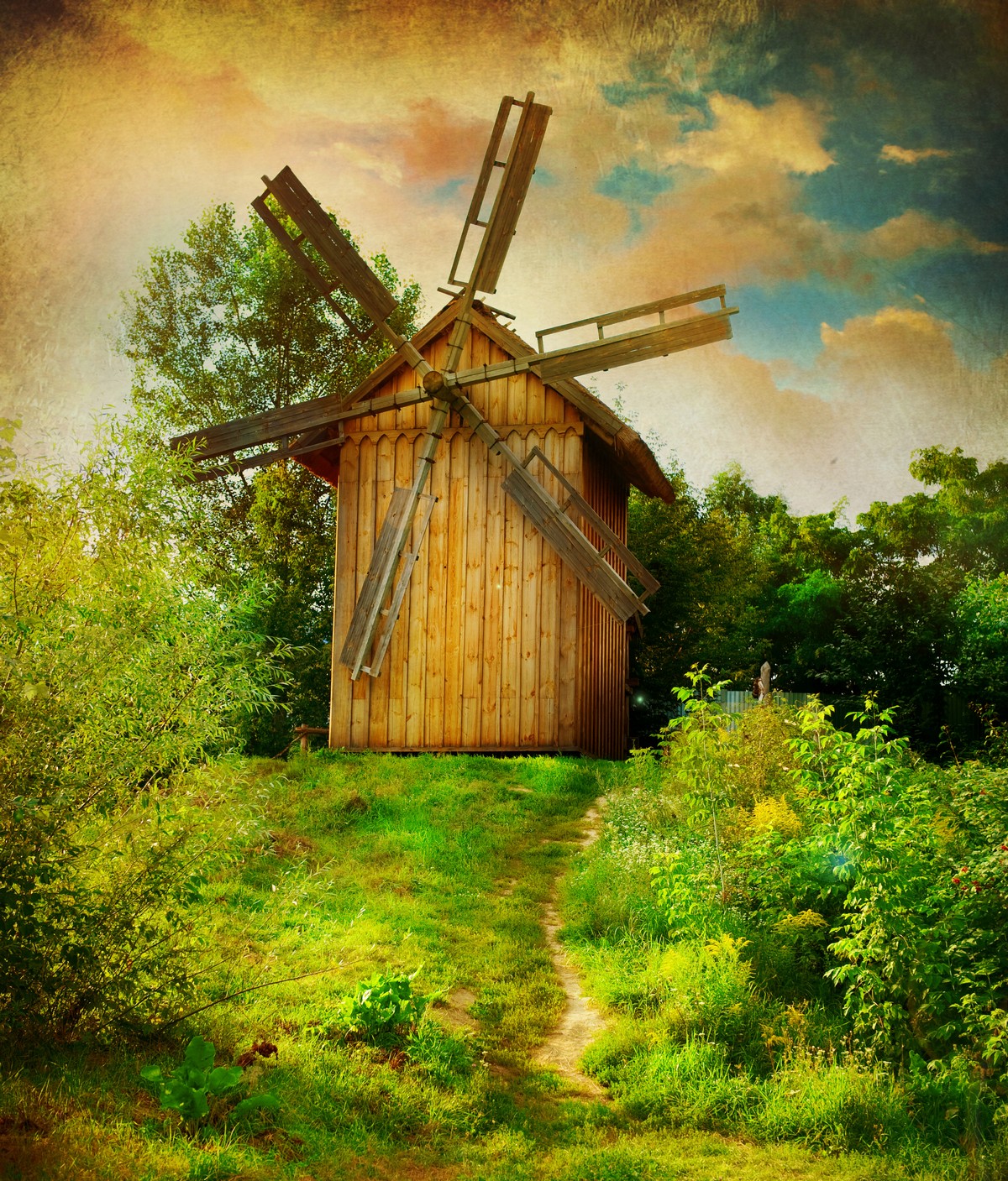 

BeHappy Фотообои Мельница NAT-177 Холст