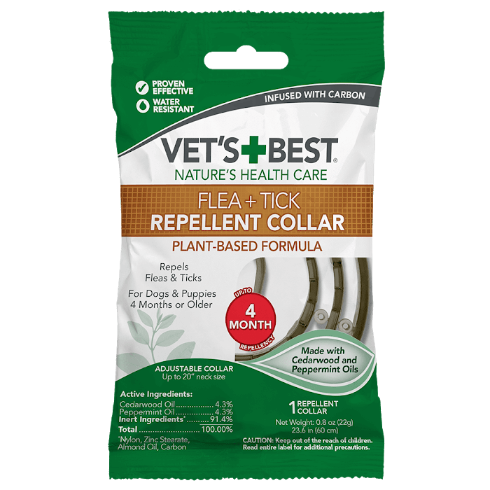 

Ошейник от блох и клещей VET`S BEST Flea&Tick Repellent Dog Collar 1шт 60 см для собак