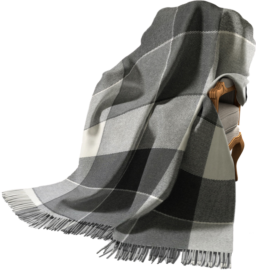 

Плед шерстяной Love You Эльф 140х200 Бело-серый