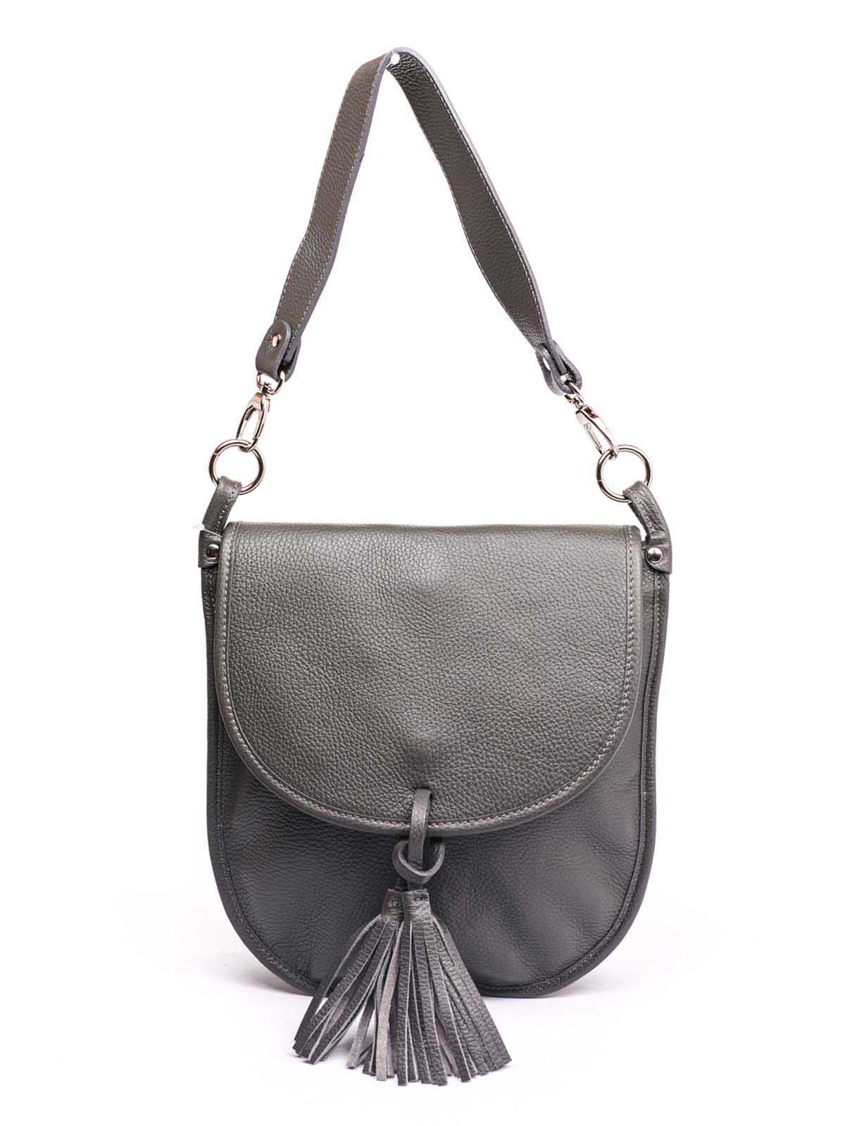 

Сумка На Каждый День Italian Bags 8871_gray Кожаная Серый