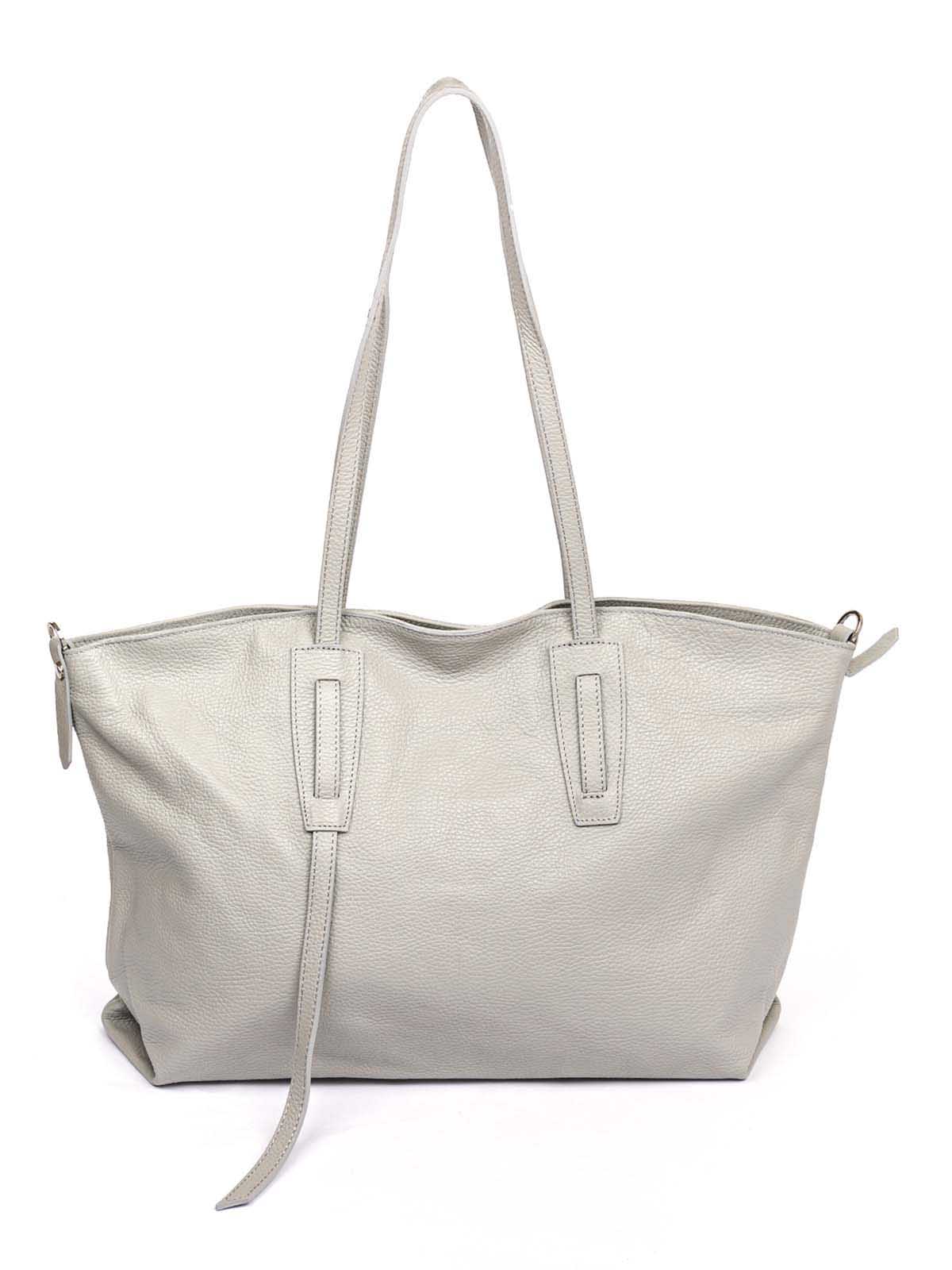 

Сумка На Каждый День Italian Bags 1355_gray Кожаная Серый