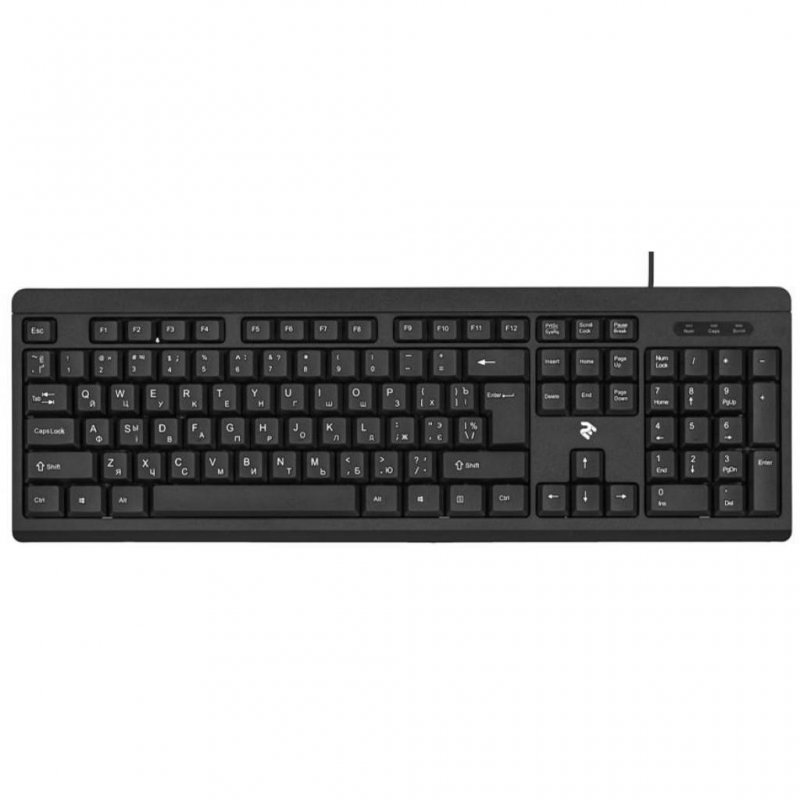 

Клавиатура 2E KS108, Black, USB, влагозащита, 1,5 м (2E-KS108UB)