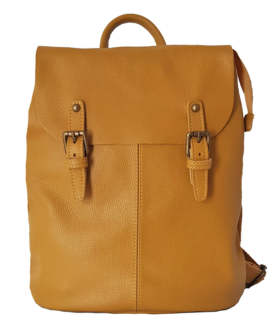 

Кожаный Городской Рюкзак Italian Bags DB6975 senape