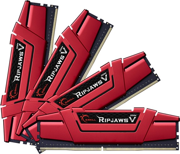 

Оперативная память G.Skill DDR4-3600 65536MB PC4-28800 (Kit of 4x16384) Ripjaws V Red (F4-3600C19Q-64GVRB)