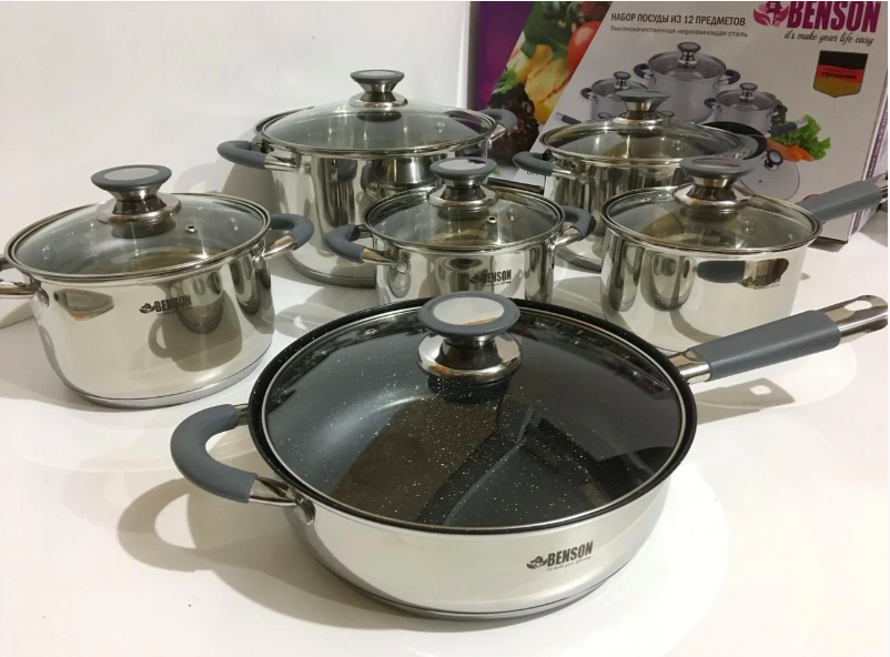 

Набор посуды Benson из 12 предметов BN-193