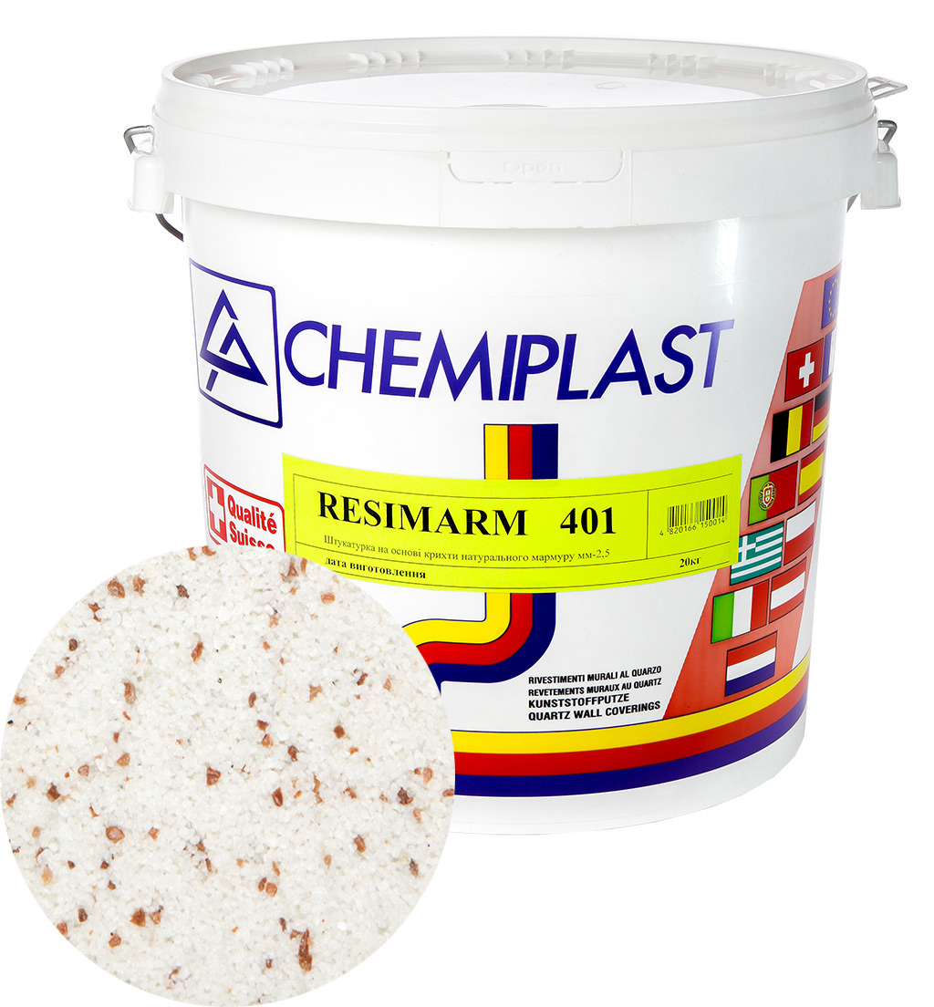 

Декоративна штукатурка CHEMIPLAST RESIMARM 401 мармур 2,5 мм 20 кг (4820166150021)