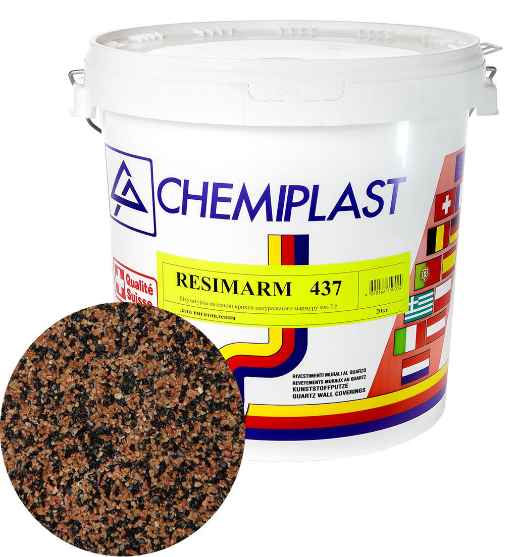 

Декоративна штукатурка CHEMIPLAST RESIMARM 437 мармур 2,5 мм 20 кг (4820166150298)