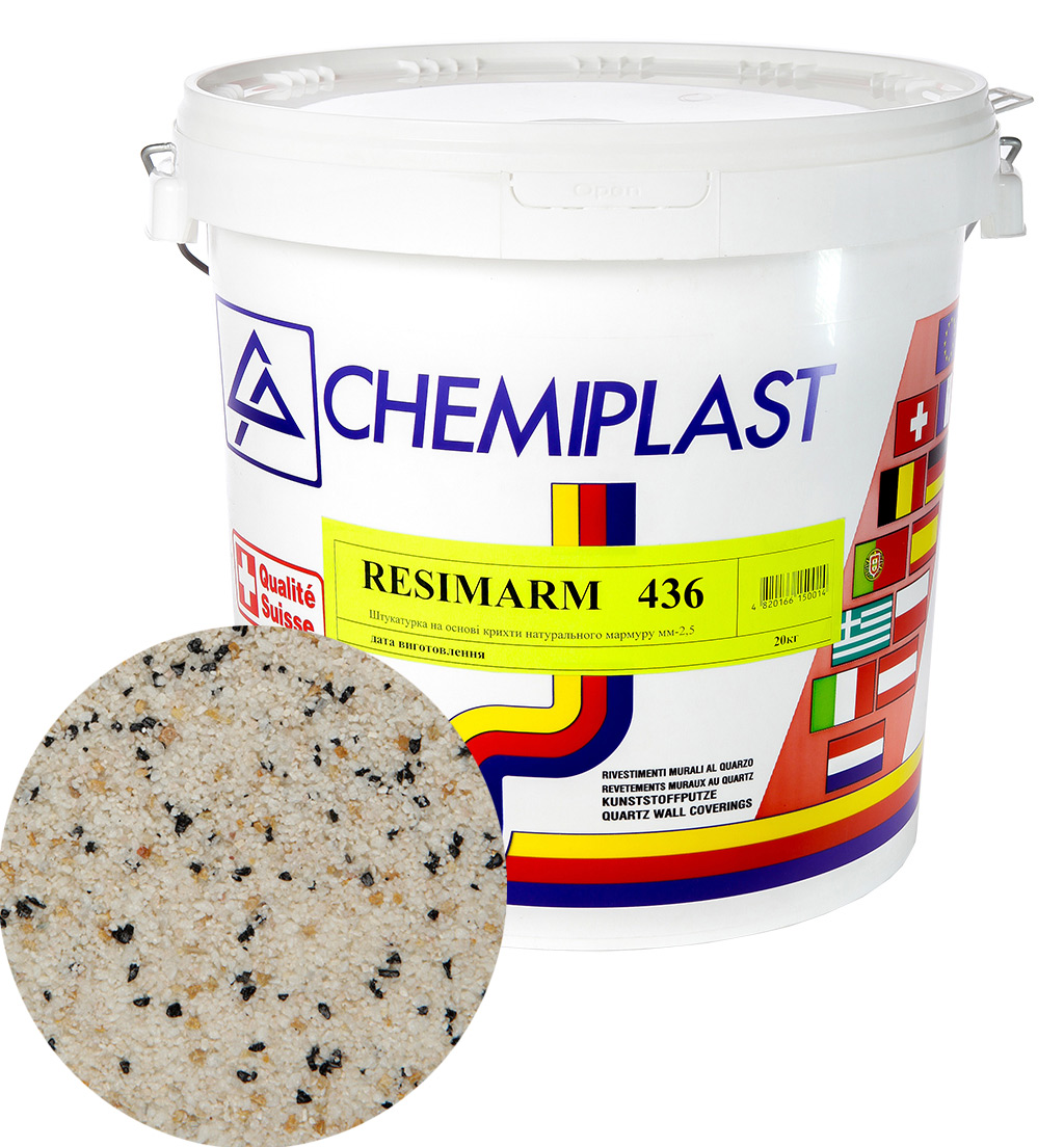 

Декоративна штукатурка CHEMIPLAST RESIMARM 436 мармур 2,5 мм 20 кг (4820166150281)
