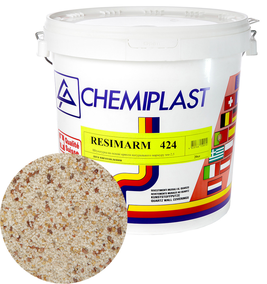 

Декоративна штукатурка CHEMIPLAST RESIMARM 424 мармур 2,5 мм 20 кг (4820166150182)