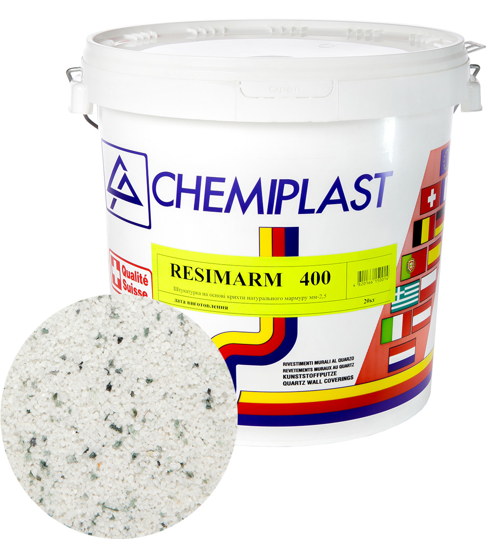 

Декоративна штукатурка CHEMIPLAST RESIMARM 400 мармур 2,5 мм 20 кг (4820166150014)