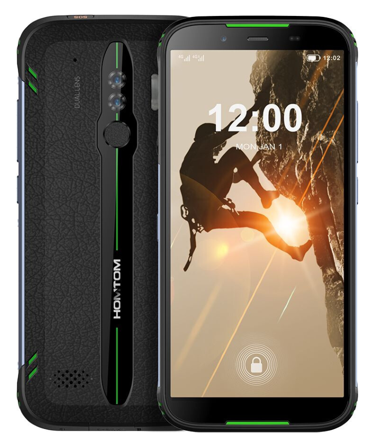 

Мобильный телефон Homtom HT80 NFC IP68 green