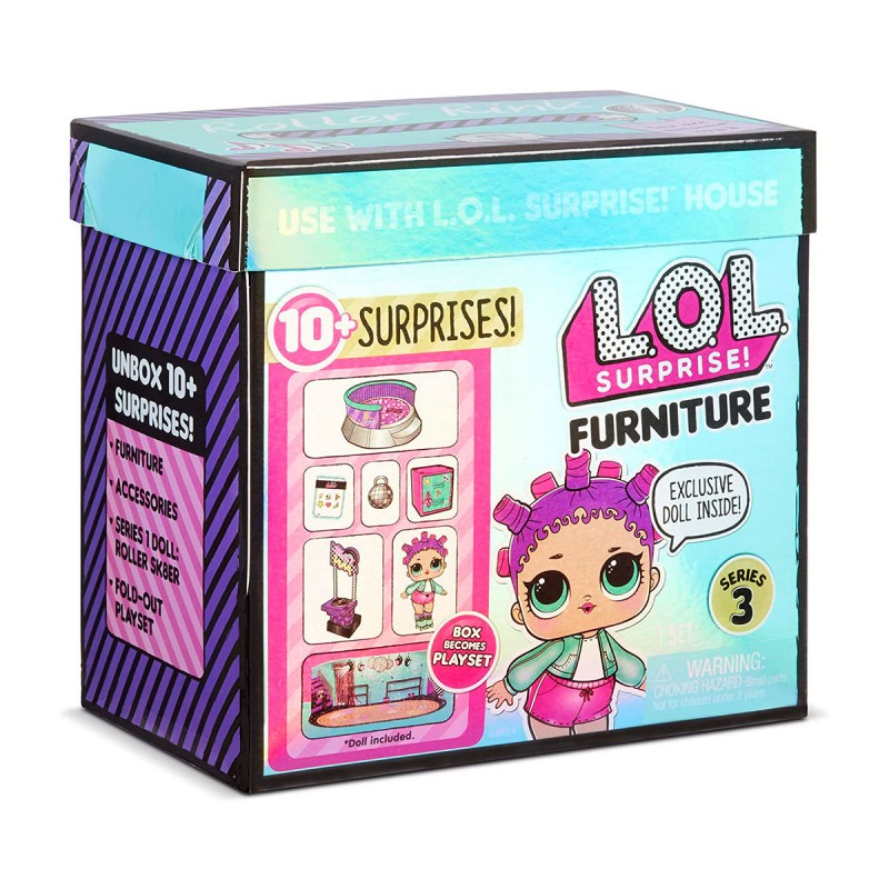 

Игровой набор с куклой LOL Surprise Furniture Roller Sk8er (MGA Entertainment, США) ЛОЛ Сюрпрайз 3 серии Роллердром Роллер Леди (567103E7C)