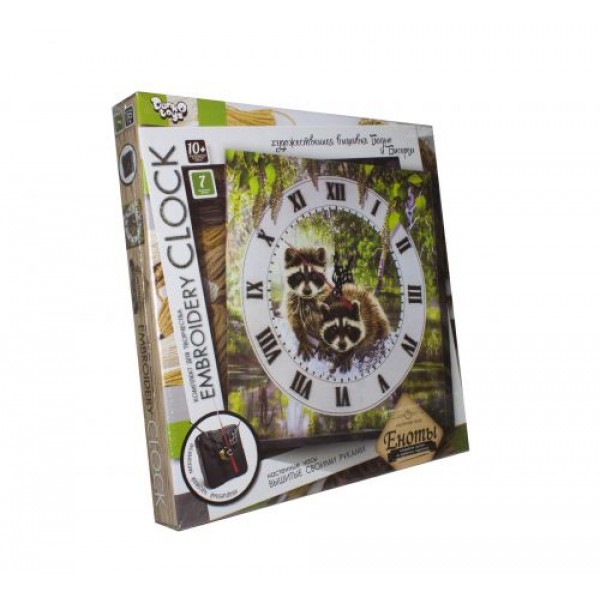 

Набор для творчества "Embroidery clock", "Енот" EС-01-01