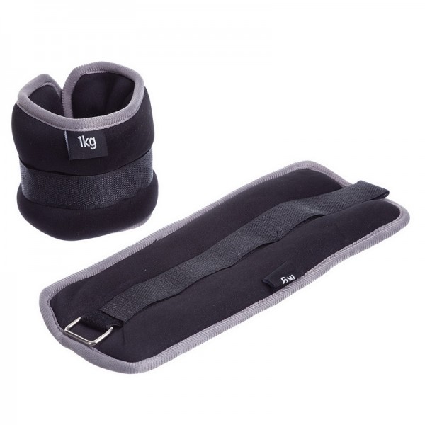 

Утяжелители Zelart FI-1303-2 (2 x 1кг) Черный-серый (MR04724)