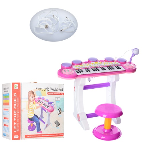 

Музыкальный инструмент Синтезатор Bambi BB45BD,розовый (PL001224)