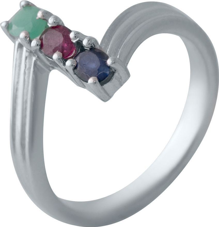 

Серебряное кольцо SilverBreeze с натуральным изумрудом, рубином, изумрудом 2031819 18 размер, 18 размер
