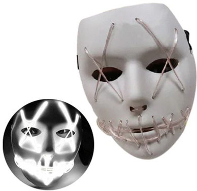 

Неоновая маска для вечеринок с подсветкой UFT LED Mask 1 White