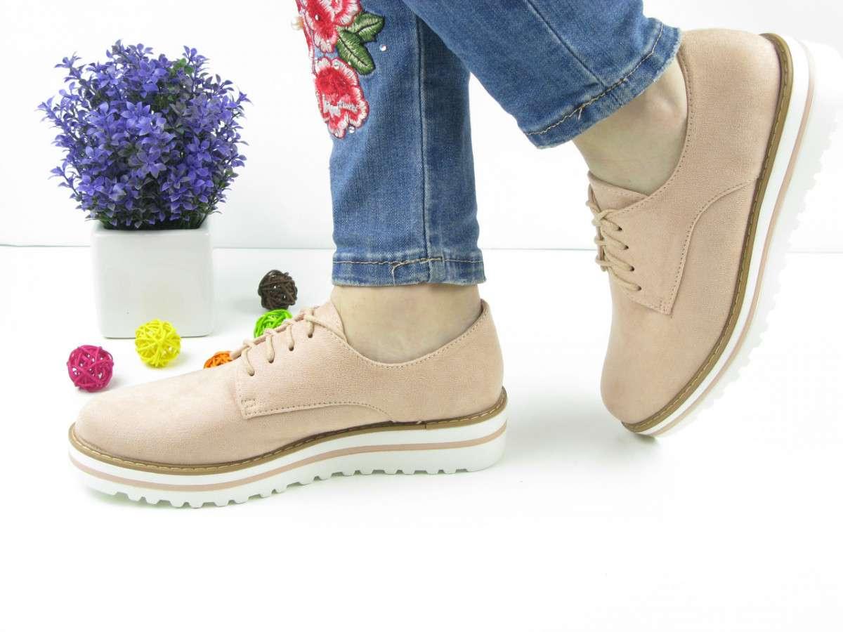 

Туфли-лоферы женские Shoes пудровые 1035 39 р