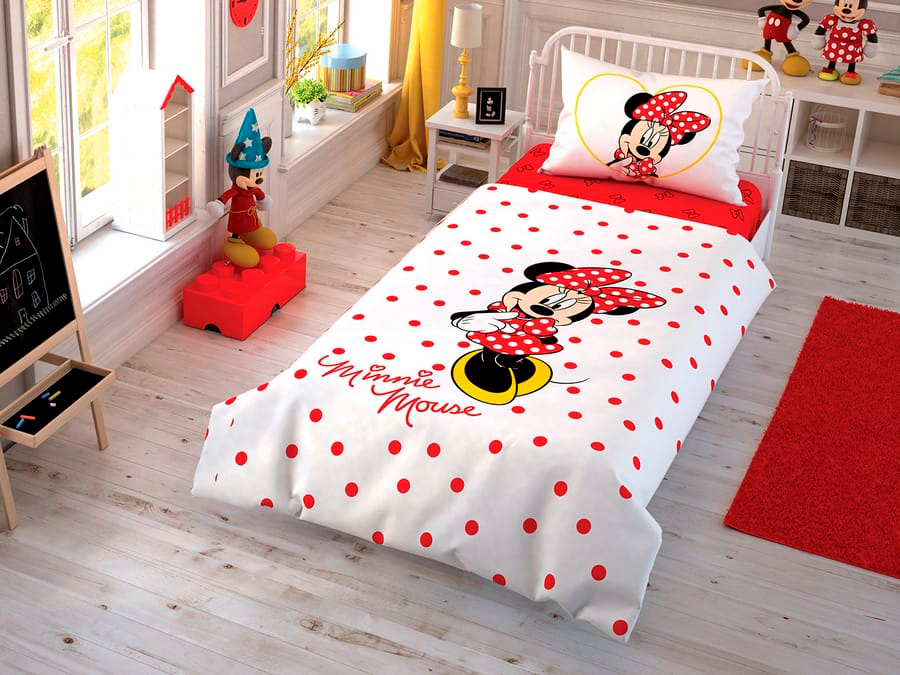 

Комплект постельного белья TAC Ранфорс Disney Minnie Cek 160x220 см