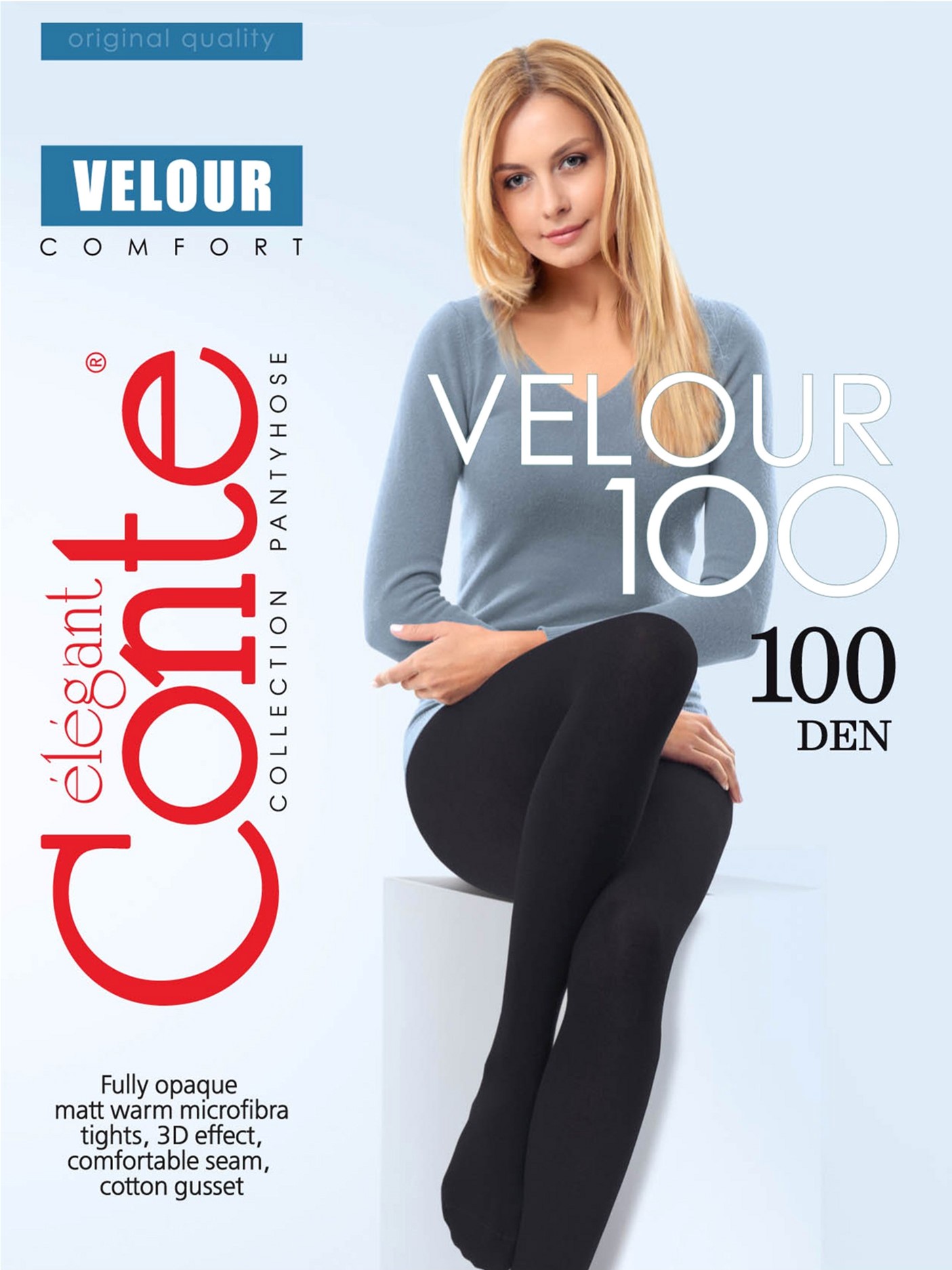 

Колготки Conte Collant Velour 100 Den  р Nero, Колготки Conte Collant Velour 100 Den 5 р Nero