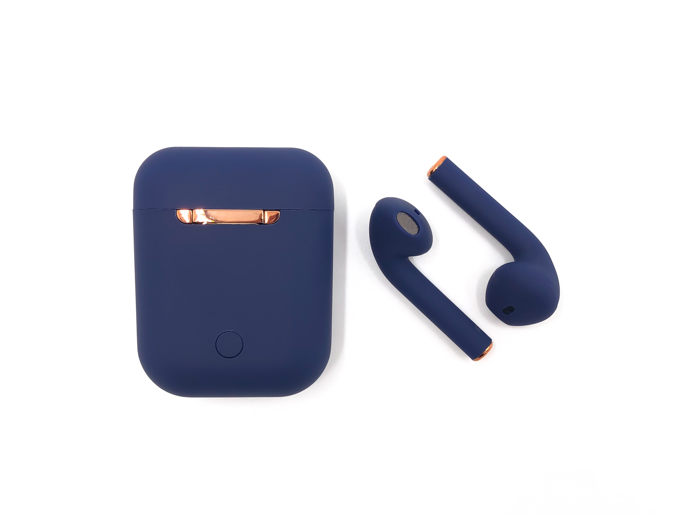 

Беспроводные сенсорные Bluetooth наушники BLACKSMITH V11 HD с док - станцией Soft touch Blue
