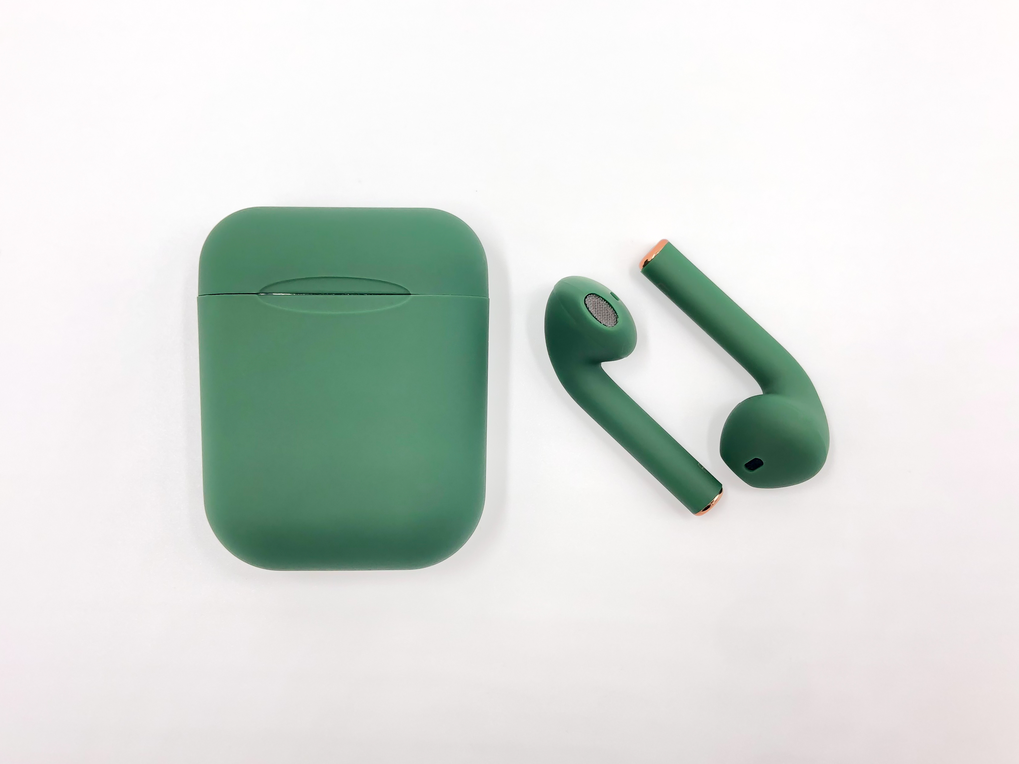 

Беспроводные сенсорные Bluetooth наушники BLACKSMITH V11 HD с док - станцией Soft touch Green