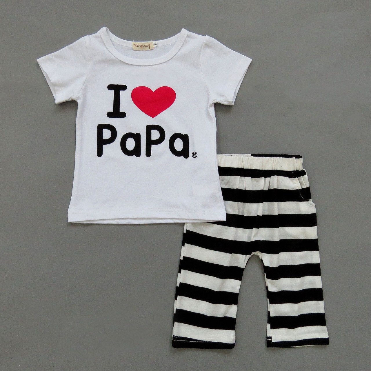 

Костюм I love papa Xirubaby для девочки 120 см Белый 6761