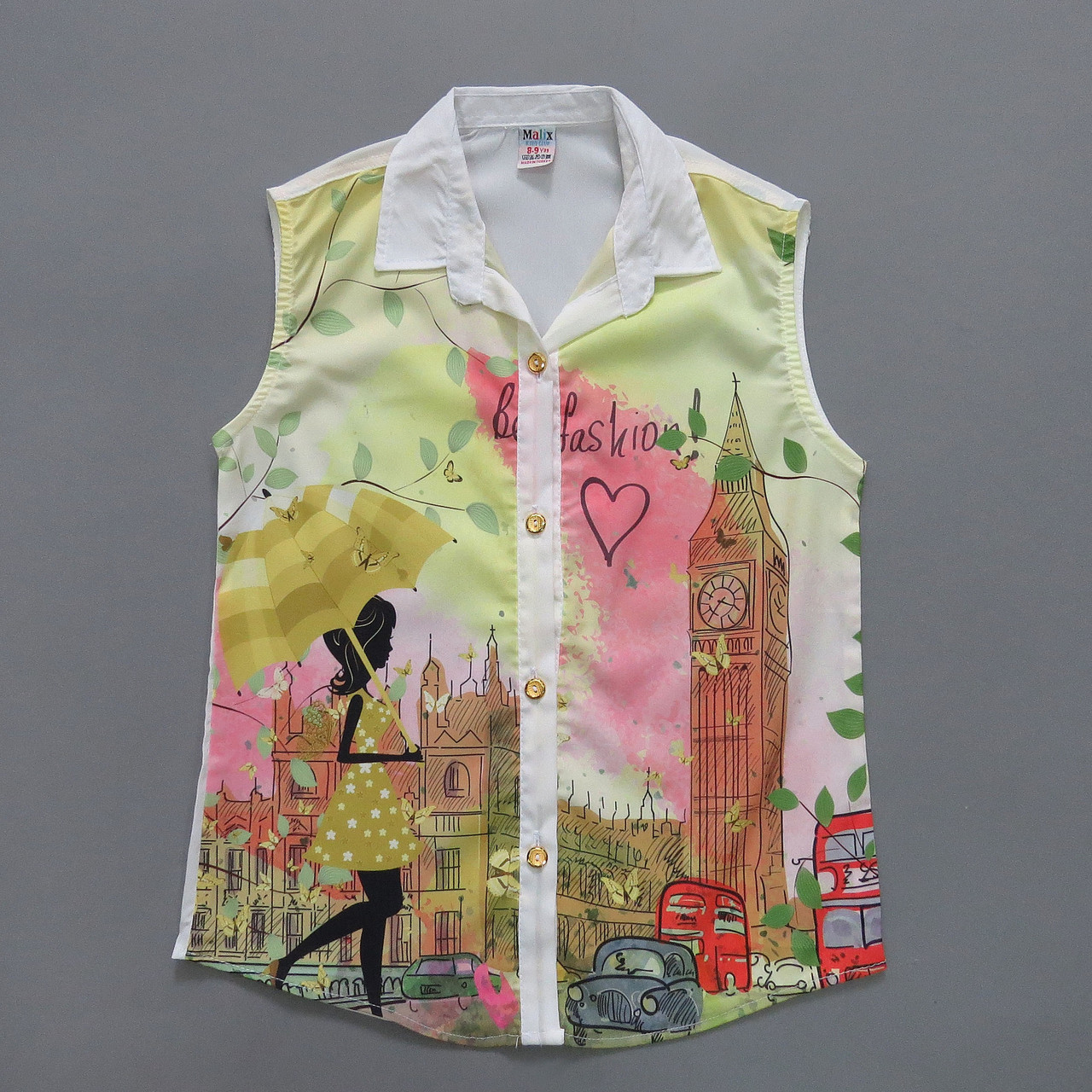 

Шифоновая блуза Malix kids club для девочки 116-122 см Белая 14276
