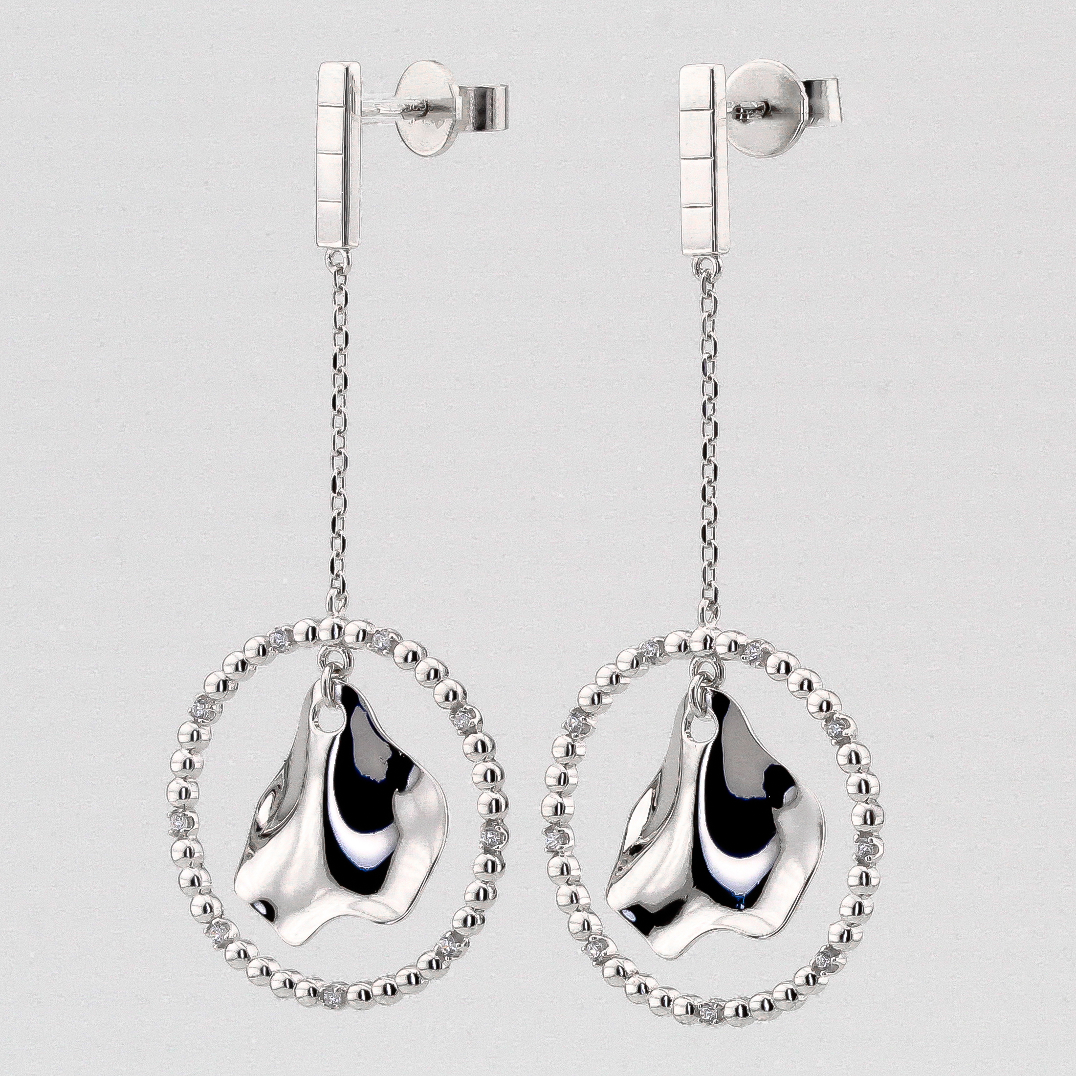 

Серебряные серьги с фианитами C121286 Диамант