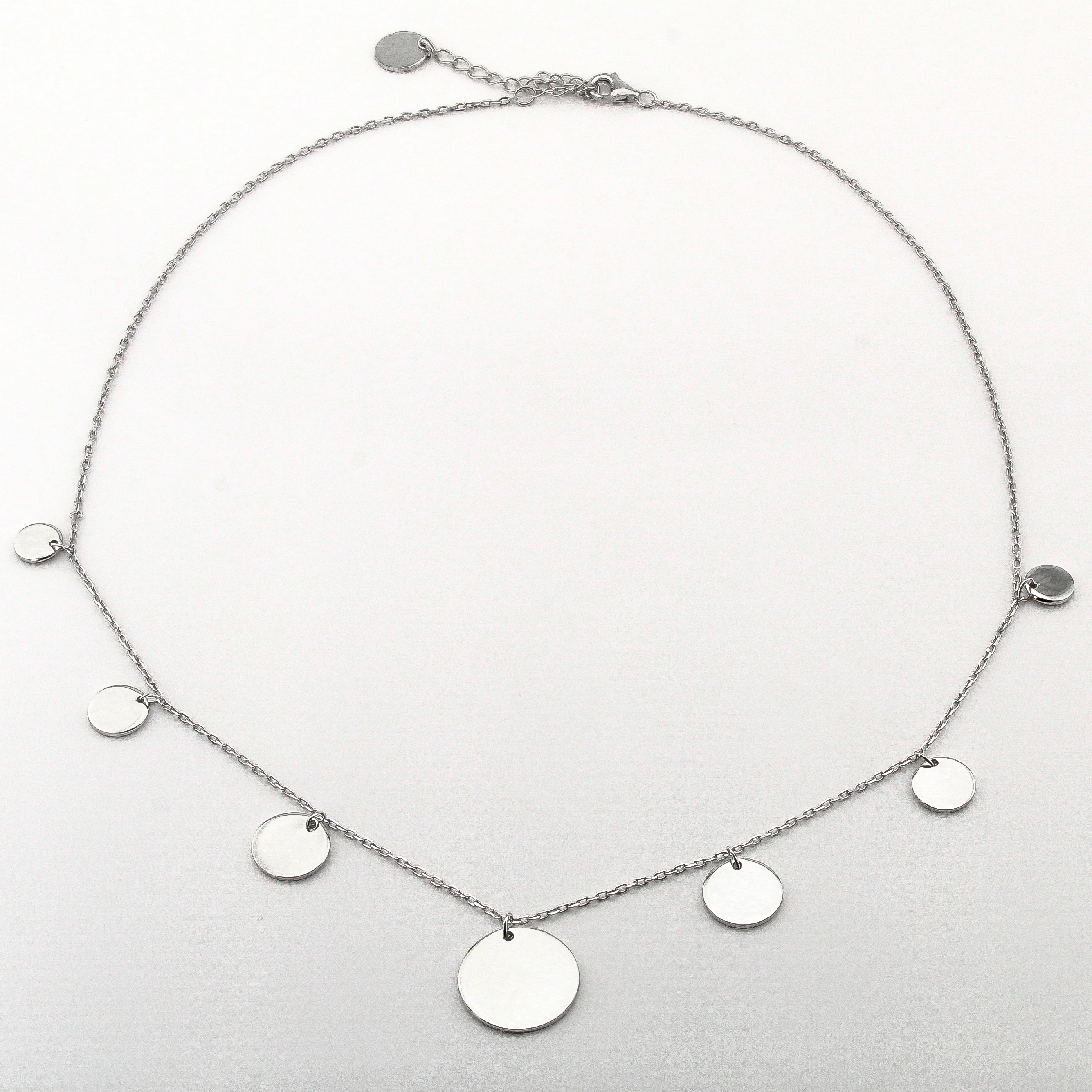 

Серебряное колье с монетками KO14431 Диамант, 45 размер