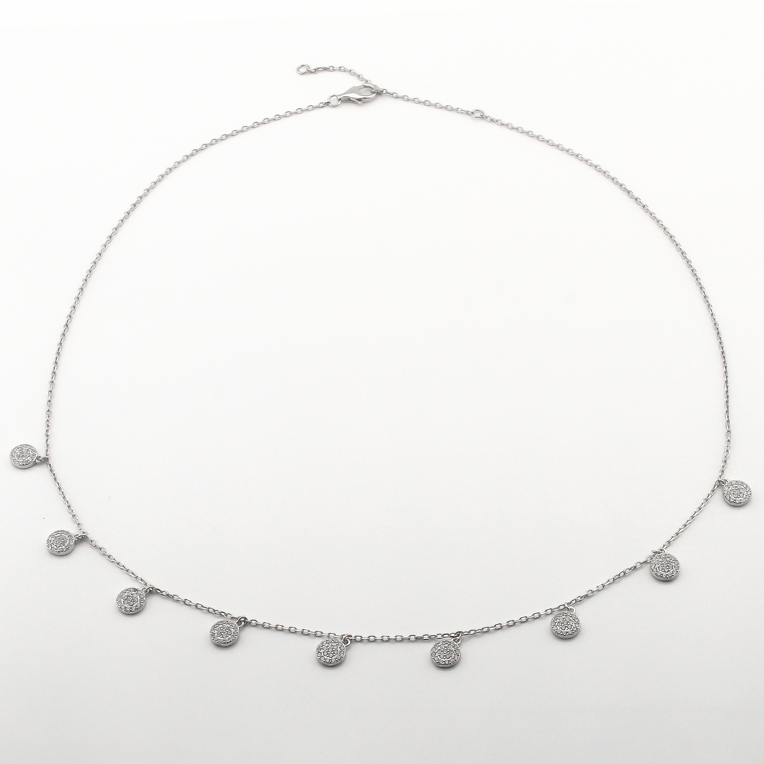

Серебряное колье с фианитами KO14364 Диамант, 40 размер
