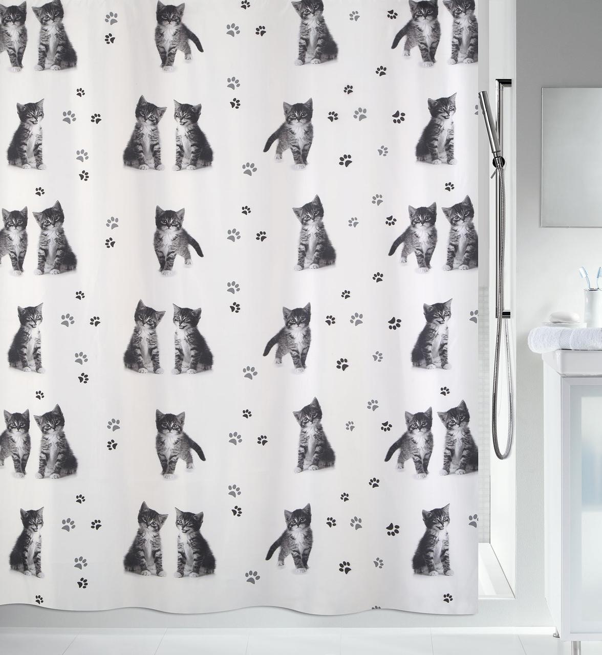 

Шторка для ванной текстильная Spirella KITTY PAW 180х200 (ВХ-10.19180)