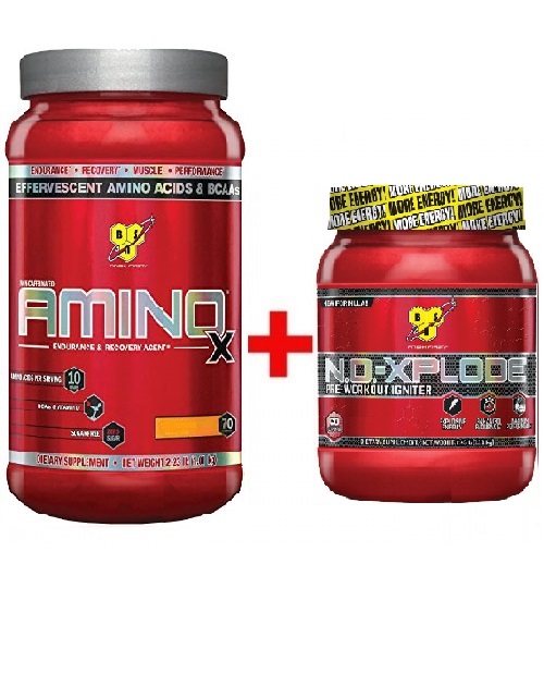 

Комплект Аминокислота BSN Amino-X 1.01 кг Клубника-Апельсин + Предтренировочный комплекс BSN N.O. Xplode 3.0, 1.11 кг Лимонад (912551)