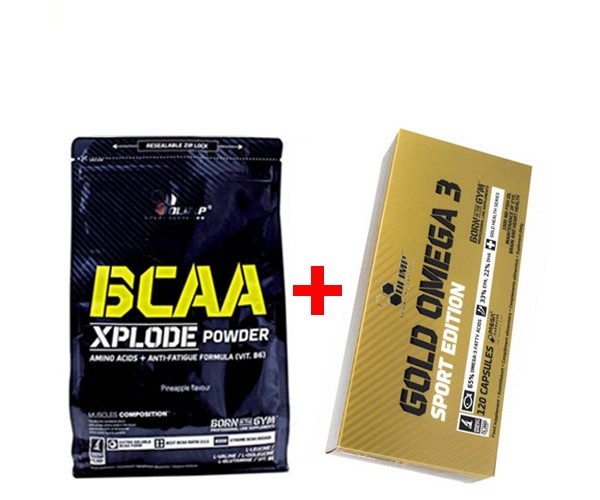 

Комплект Аминокислота Olimp BCAA Xplode 1 кг Ананас + Жирные кислоты Olimp Gold Omega 3 Sport Edition 120 кап (912561)